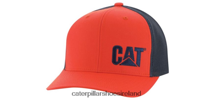 Caterpillar Cat Trademark Trucker Hat Men PL4062258 Orange | Hat