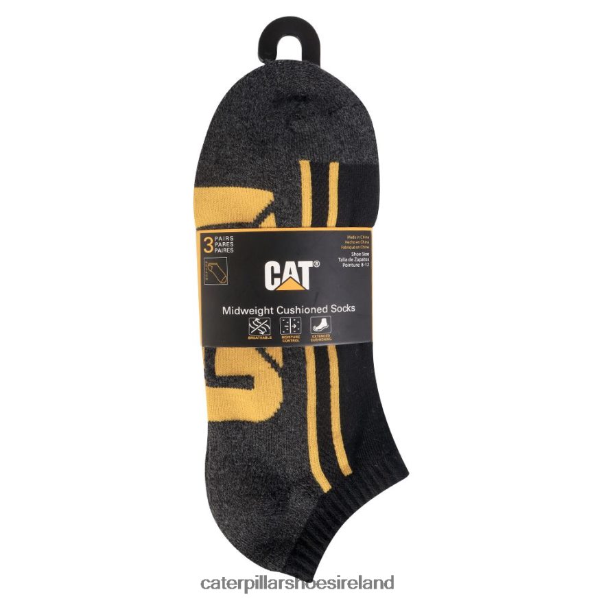 Caterpillar Half Cushion Quarter Sock 3-Pack Men PL4062260 Black | Sock