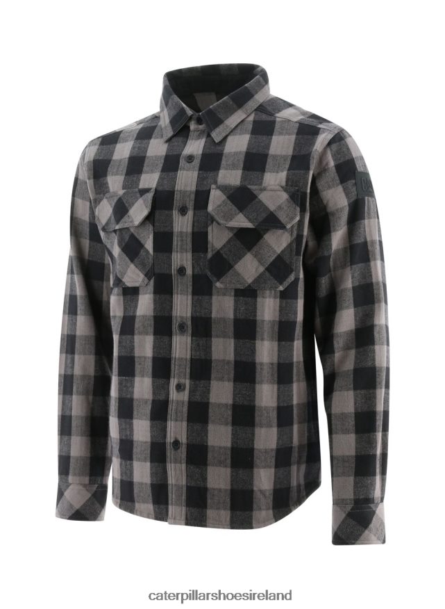 Caterpillar Buffalo Check Heavyweight Shirt Men PL4062227 Black | Tops & Outerwear