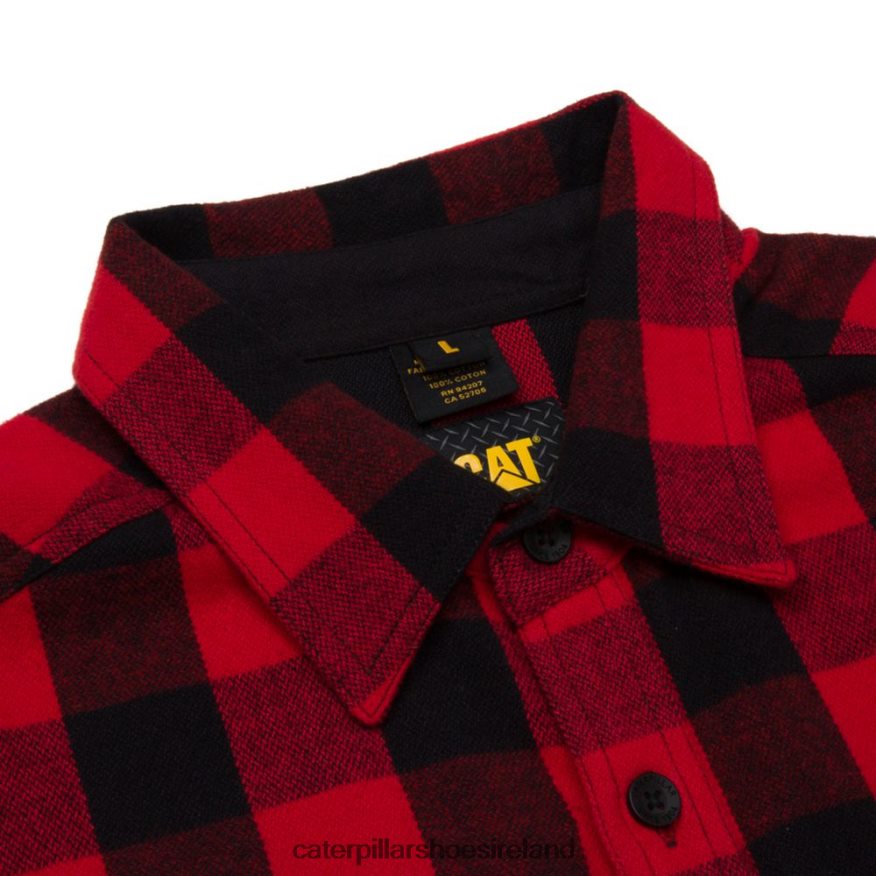 Caterpillar Buffalo Check Heavyweight Shirt Men PL4062228 Red | Tops & Outerwear