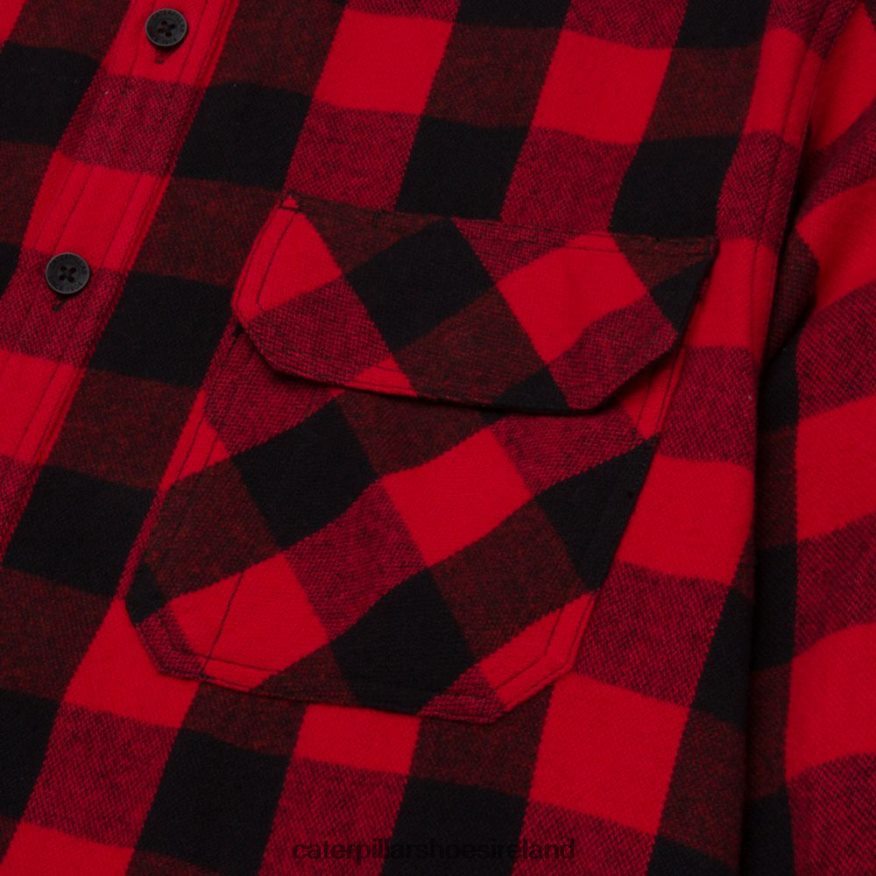 Caterpillar Buffalo Check Heavyweight Shirt Men PL4062228 Red | Tops & Outerwear