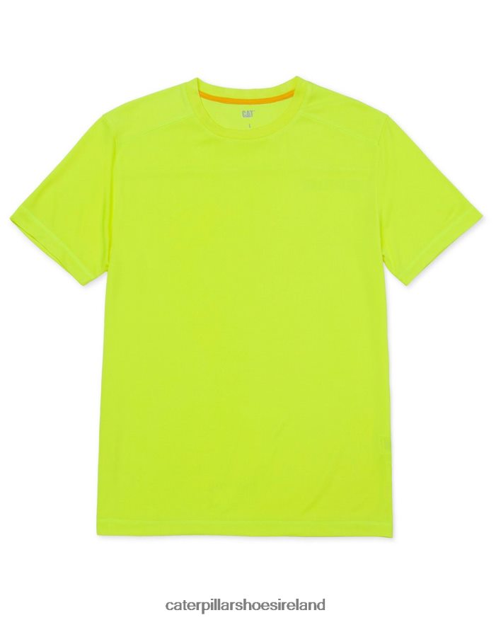 Caterpillar Coolmax Short Sleeve Tee Men PL4062219 Hi-Vis Yellow | Tops & Outerwear