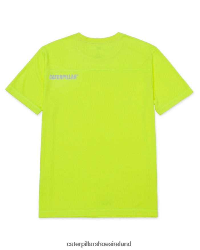 Caterpillar Coolmax Short Sleeve Tee Men PL4062219 Hi-Vis Yellow | Tops & Outerwear