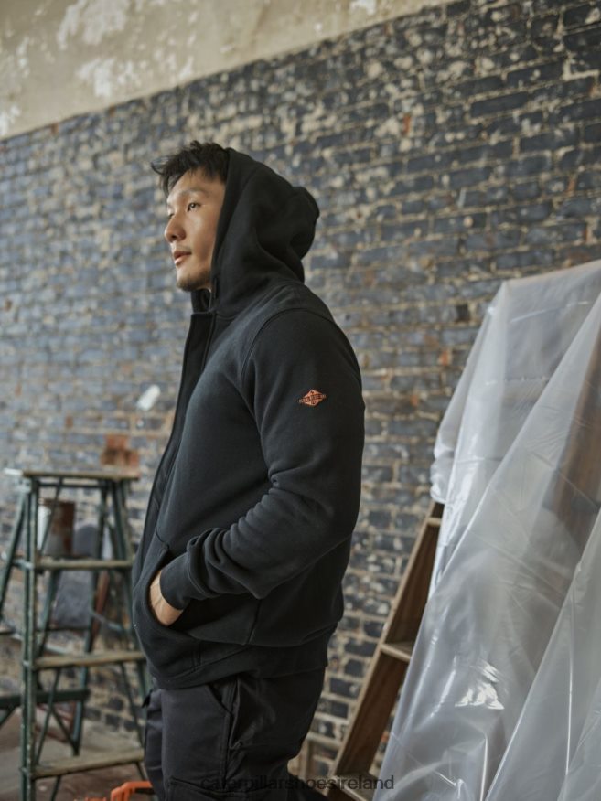 Caterpillar Flame Resistant Midweight Full Zip Hoodie Men PL4062238 Black | Tops & Outerwear