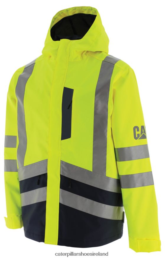 Caterpillar Hi-Vis Rain Jacket Men PL4062220 Hi-Vis Yellow | Tops & Outerwear