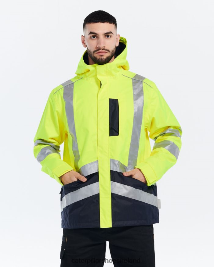 Caterpillar Hi-Vis Rain Jacket Men PL4062220 Hi-Vis Yellow | Tops & Outerwear