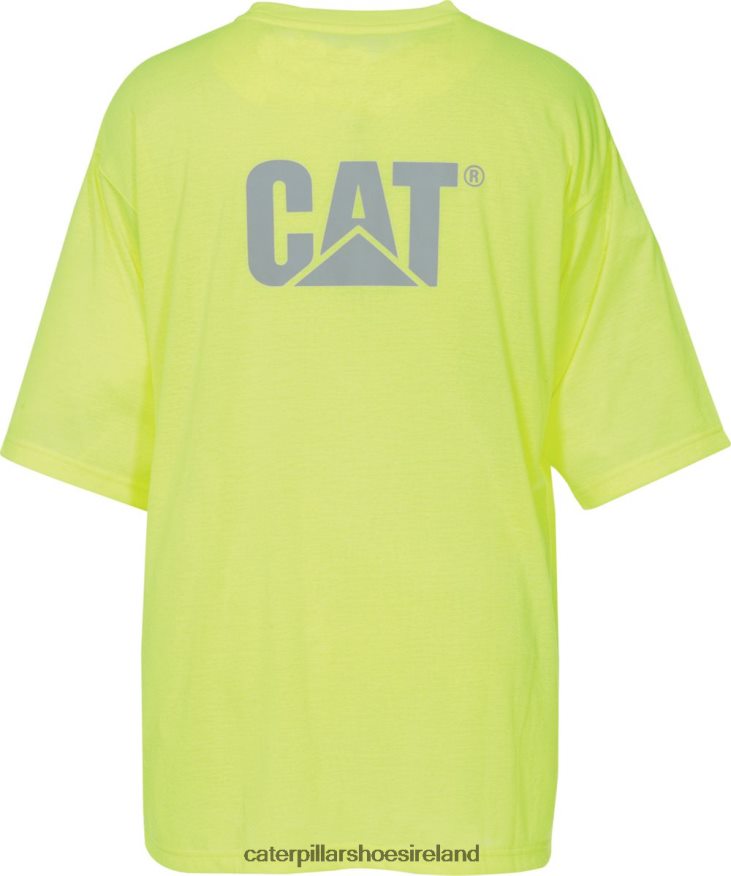 Caterpillar Hi-Vis Trademark Pocket Tee Men PL4062215 Mens Yellow | Tops & Outerwear