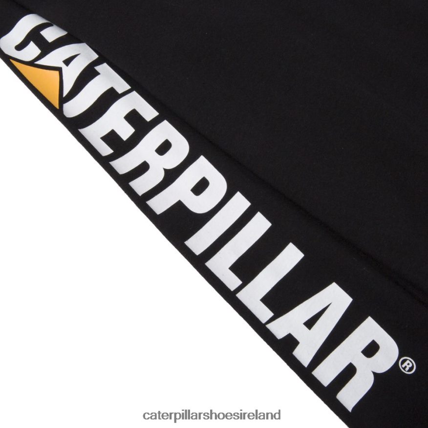 Caterpillar Trademark Banner Long Sleeve Tee Men PL4062225 Black | Tops & Outerwear