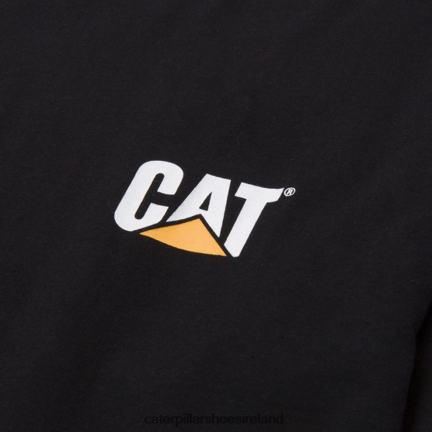 Caterpillar Trademark Banner Long Sleeve Tee Men PL4062225 Black | Tops & Outerwear