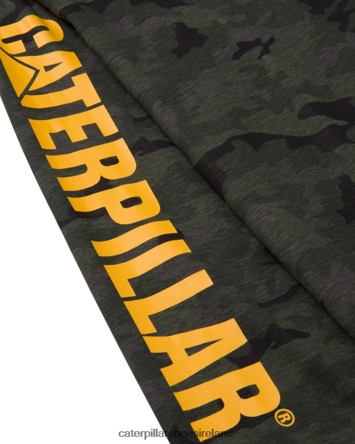 Caterpillar Trademark Banner Long Sleeve Tee Men PL4062226 Night Camo | Tops & Outerwear