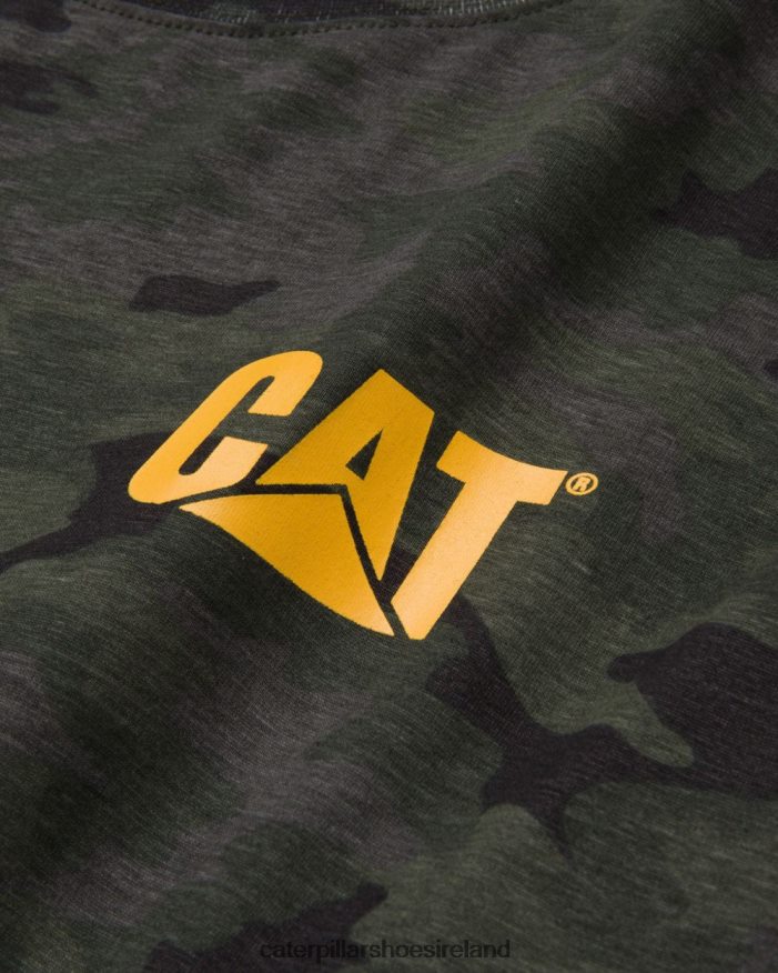 Caterpillar Trademark Banner Long Sleeve Tee Men PL4062226 Night Camo | Tops & Outerwear