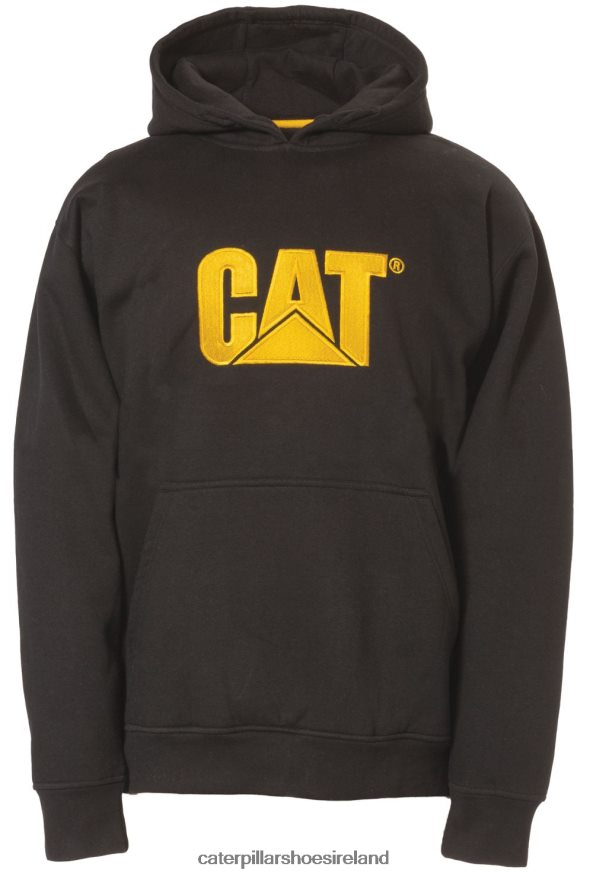Caterpillar Trademark Hooded Sweatshirt Men PL4062217 Black | Tops & Outerwear