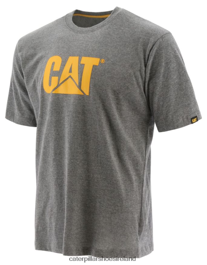 Caterpillar Trademark Logo Tee Men PL4062243 Grey | Tops & Outerwear
