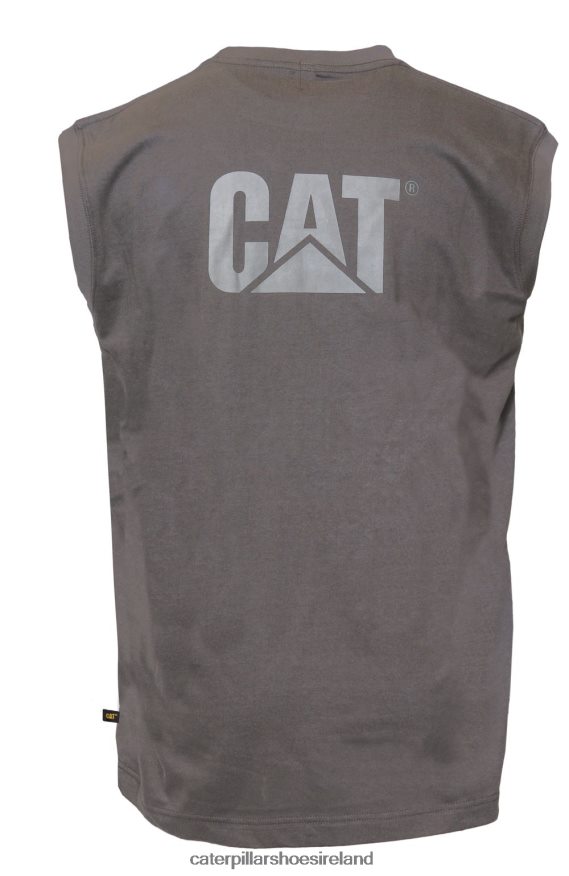Caterpillar Trademark Sleeveless Pocket Tee Men PL4062230 Dark Shadow | Tops & Outerwear