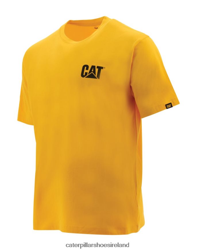 Caterpillar Trademark Tee Men PL4062211 Yellow | Tops & Outerwear