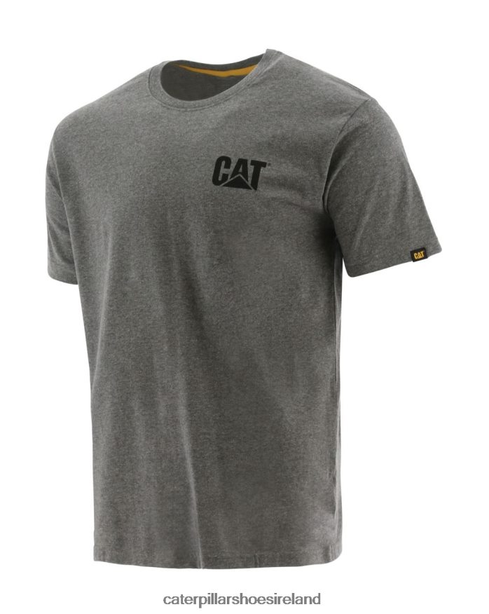 Caterpillar Trademark Tee Men PL4062213 Dark Heather Grey | Tops & Outerwear