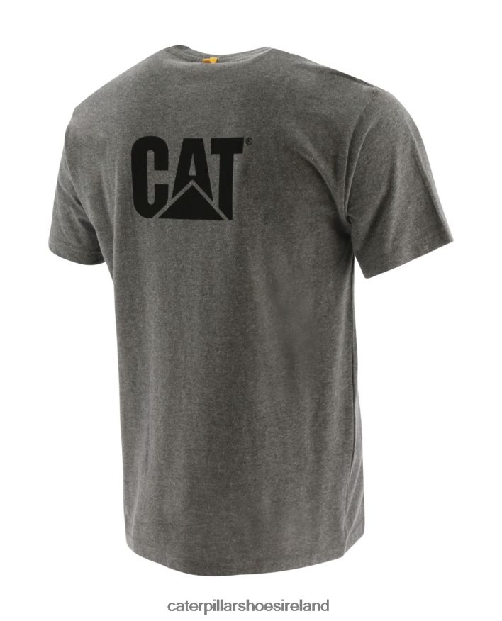 Caterpillar Trademark Tee Men PL4062213 Dark Heather Grey | Tops & Outerwear