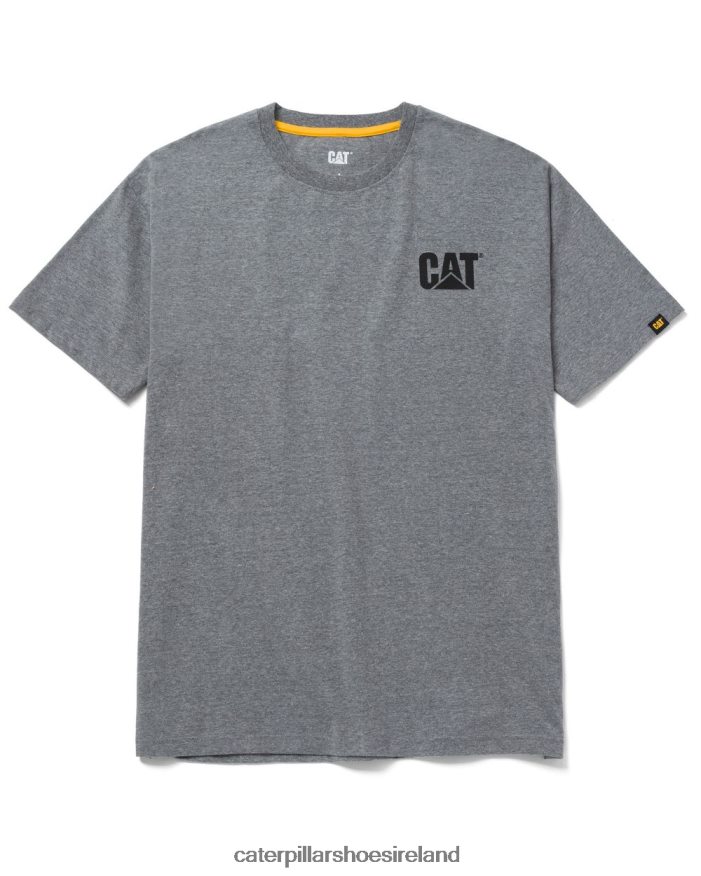 Caterpillar Trademark Tee Men PL4062213 Dark Heather Grey | Tops & Outerwear