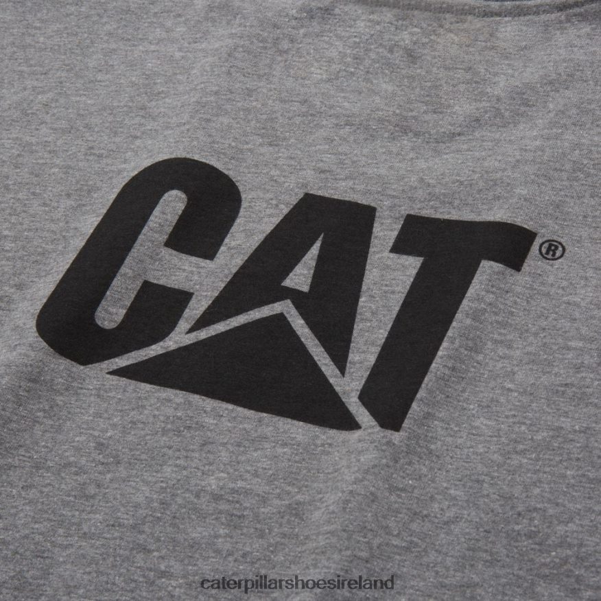 Caterpillar Trademark Tee Men PL4062213 Dark Heather Grey | Tops & Outerwear