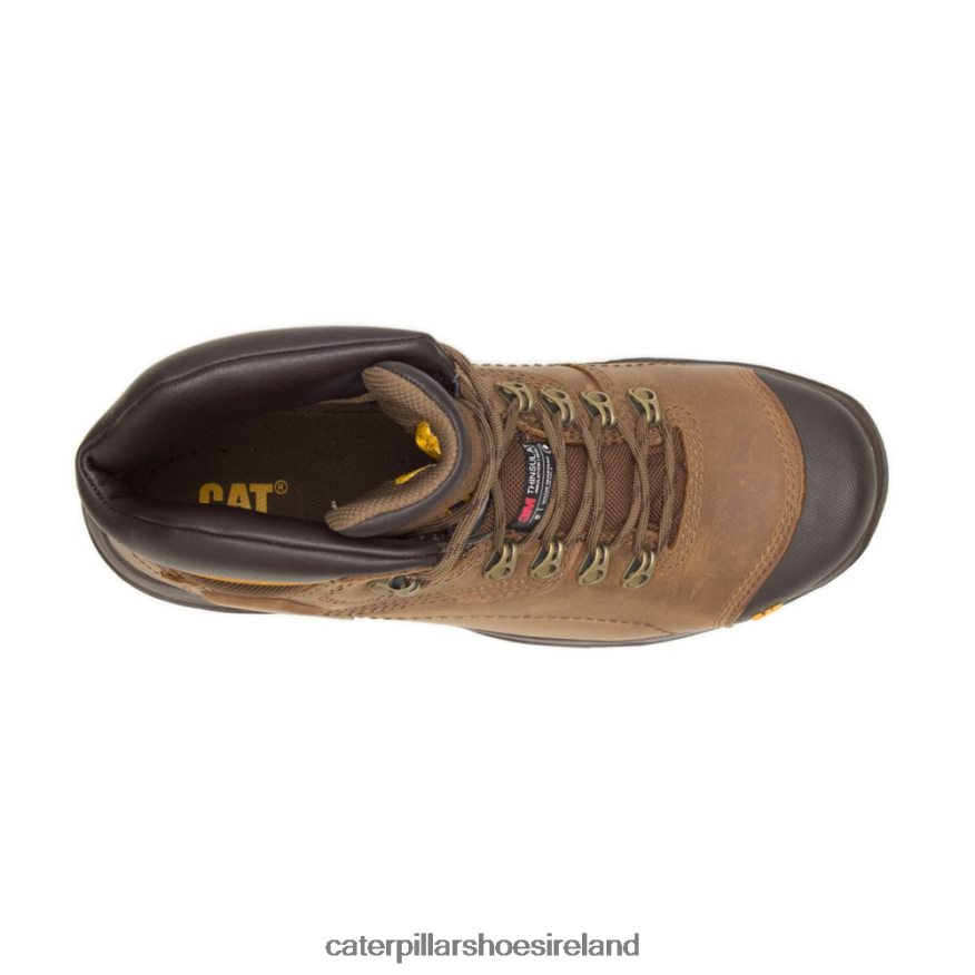 Caterpillar Diagnostic Hi Waterproof Thinsulate Steel Toe Work Boot Men PL406242 Dark Beige | Work Boots