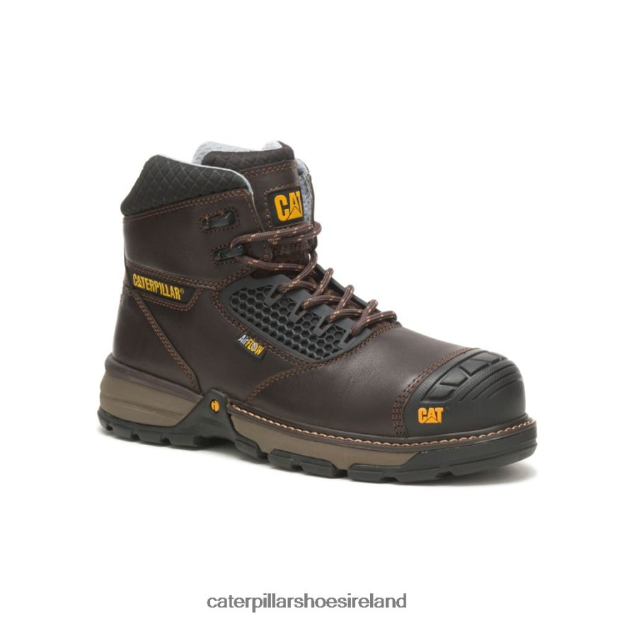 Caterpillar Excavator Superlite Cool Carbon Composite Toe Work Boot Men PL406247 Dark Brown | Work Boots