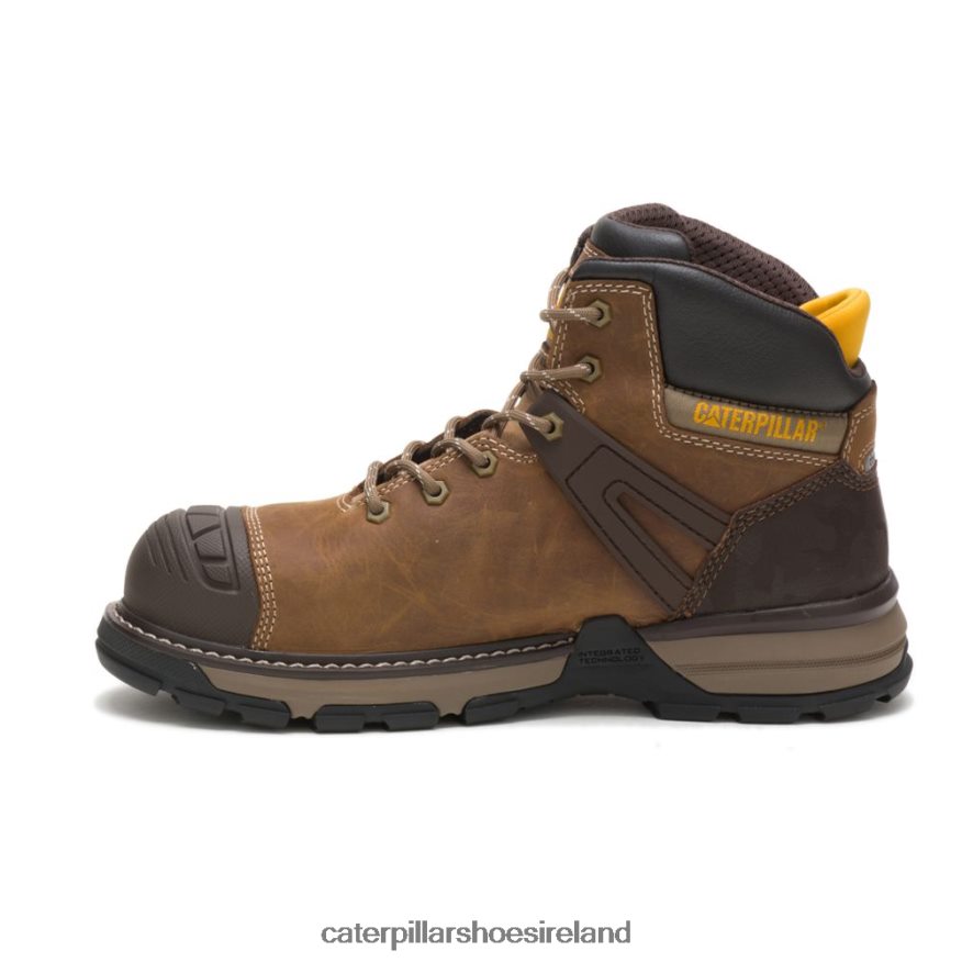 Caterpillar Excavator Superlite Waterproof Carbon Composite Toe Work Boot Men PL406237 Dark Biege | Work Boots