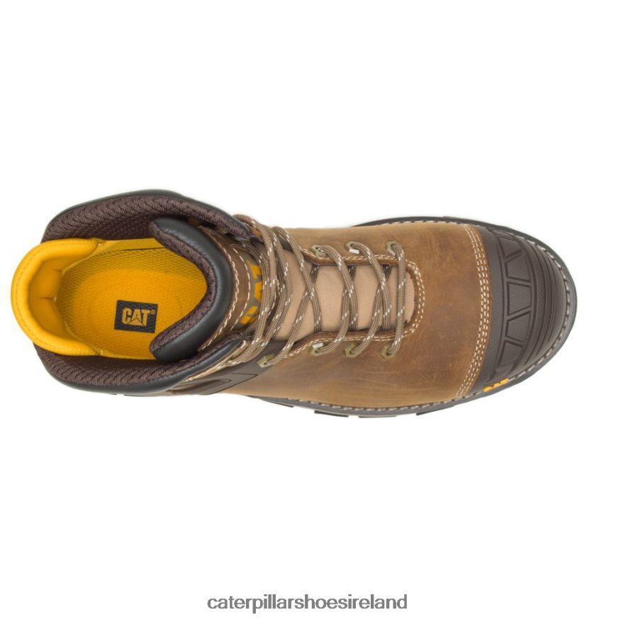 Caterpillar Excavator Superlite Waterproof Carbon Composite Toe Work Boot Men PL406237 Dark Biege | Work Boots