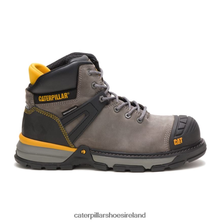 Caterpillar Excavator Superlite Waterproof Carbon Composite Toe Work Boot Men PL406238 Pewter | Work Boots