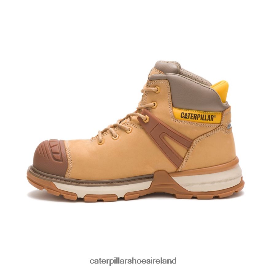Caterpillar Excavator Superlite Waterproof Carbon Composite Toe Work Boot Men PL406239 Honey Reset | Work Boots