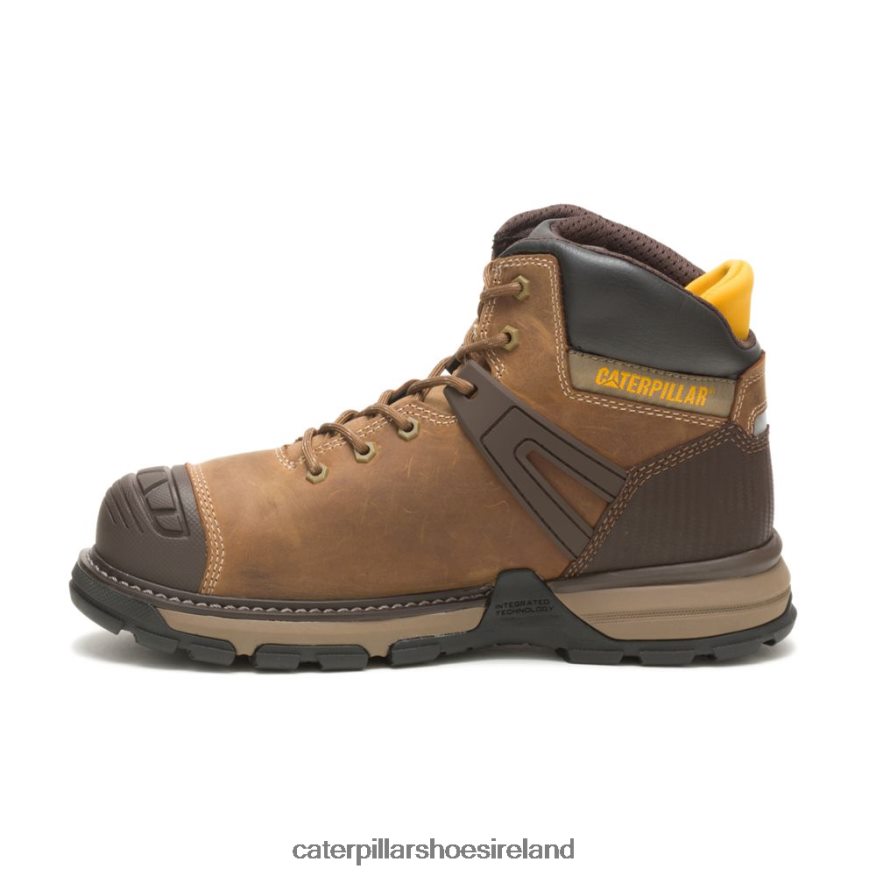 Caterpillar Excavator Superlite Waterproof Soft Toe Work Boot Men PL406259 Dark Beige | Work Boots