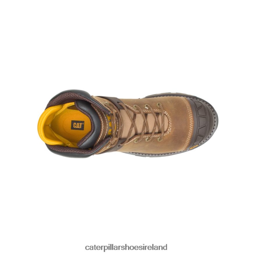 Caterpillar Excavator Superlite Waterproof Soft Toe Work Boot Men PL406259 Dark Beige | Work Boots