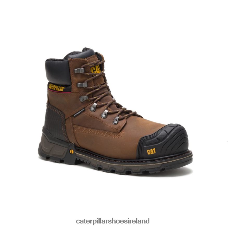Caterpillar Excavator XL 6\" Waterproof Composite Toe Work Boot Men PL406226 Dark Brown | Work Boots