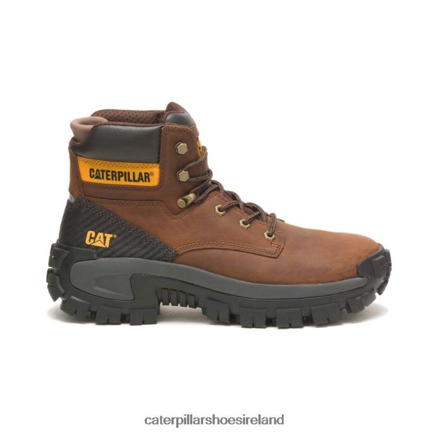 Caterpillar Invader Hi Steel Toe Work Boot Men PL40627 Dark Brown | Work Boots