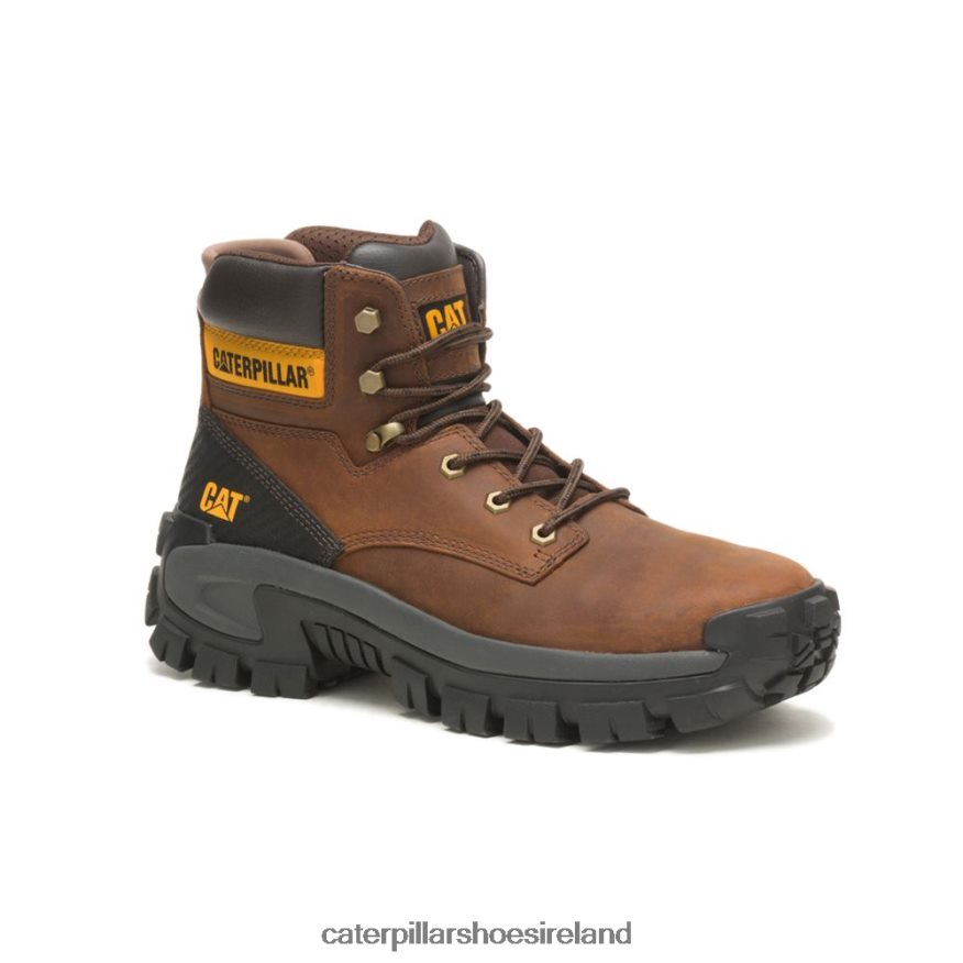 Caterpillar Invader Hi Steel Toe Work Boot Men PL40627 Dark Brown | Work Boots