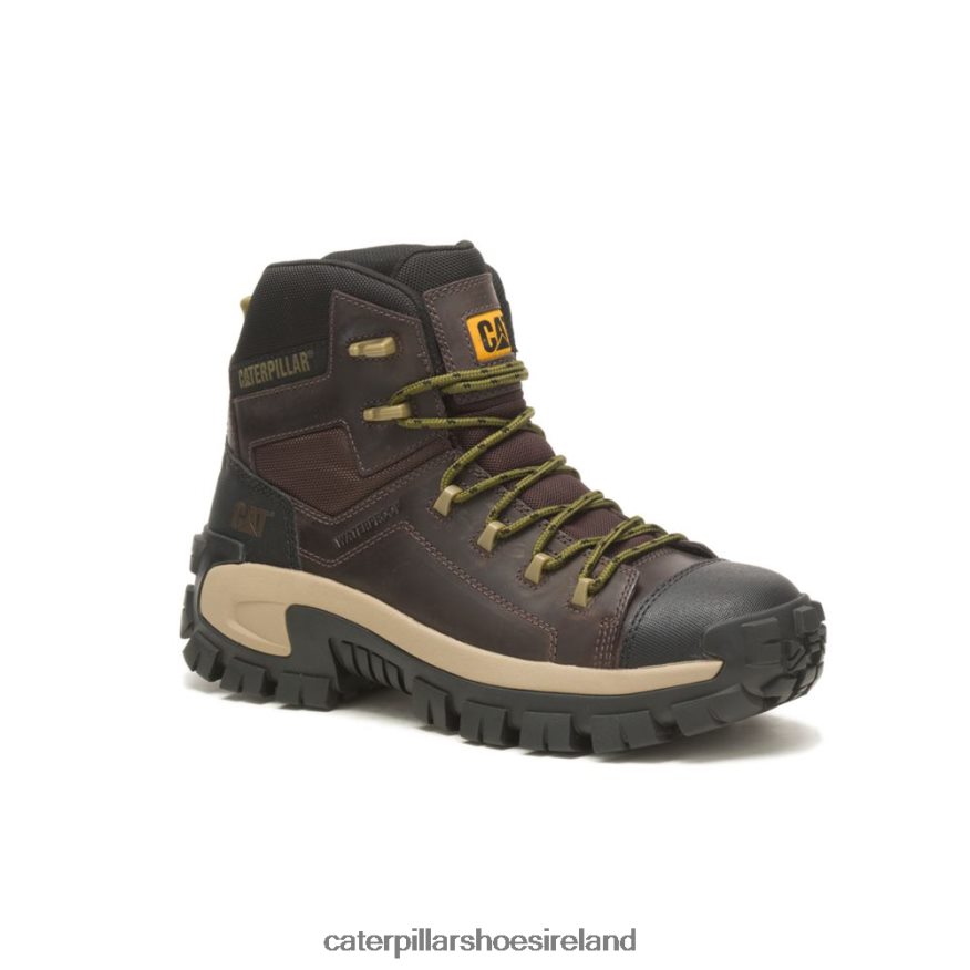 Caterpillar Invader Hiker Waterproof Composite Toe Work Boot Men PL40622 Coffee Bean | Work Boots