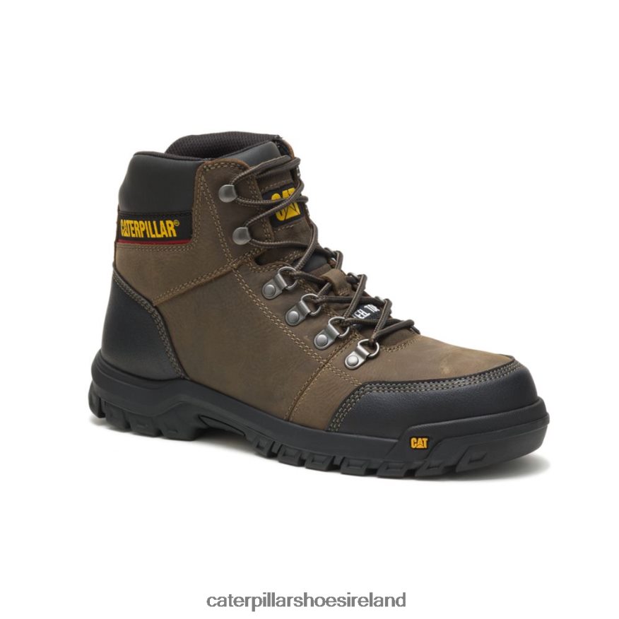 Caterpillar Outline Steel Toe Work Boot Men PL406266 Dark Gull Grey | Work Boots
