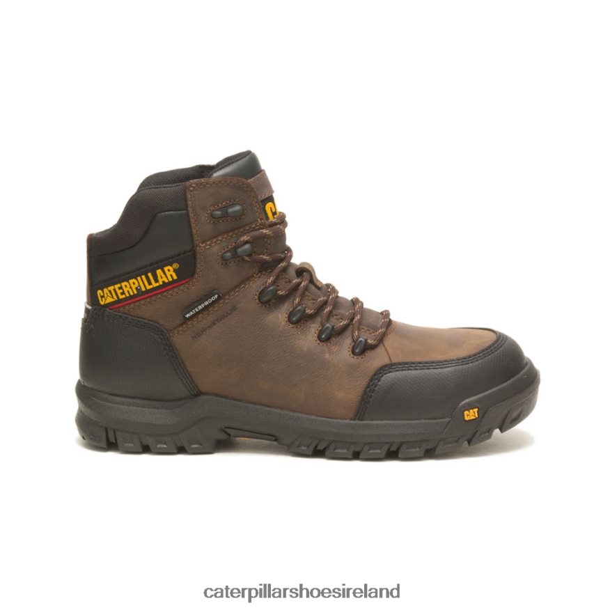Caterpillar Resorption Waterproof Composite Toe Work Boot Men PL406249 Seal Brown | Work Boots