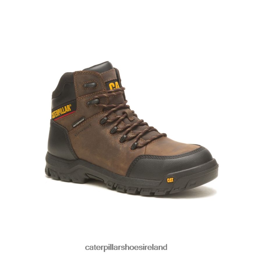 Caterpillar Resorption Waterproof Composite Toe Work Boot Men PL406249 Seal Brown | Work Boots