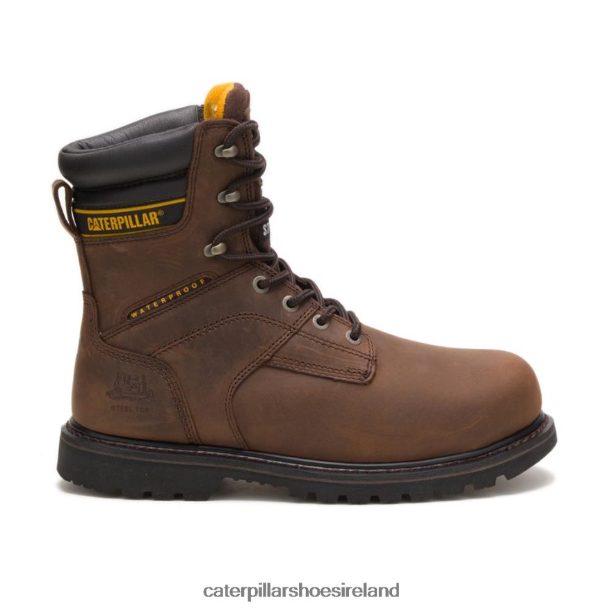 Caterpillar Salvo 8" Waterproof Steel Toe Thinsulate Work Boot Men PL406268 Dark Brown | Work Boots