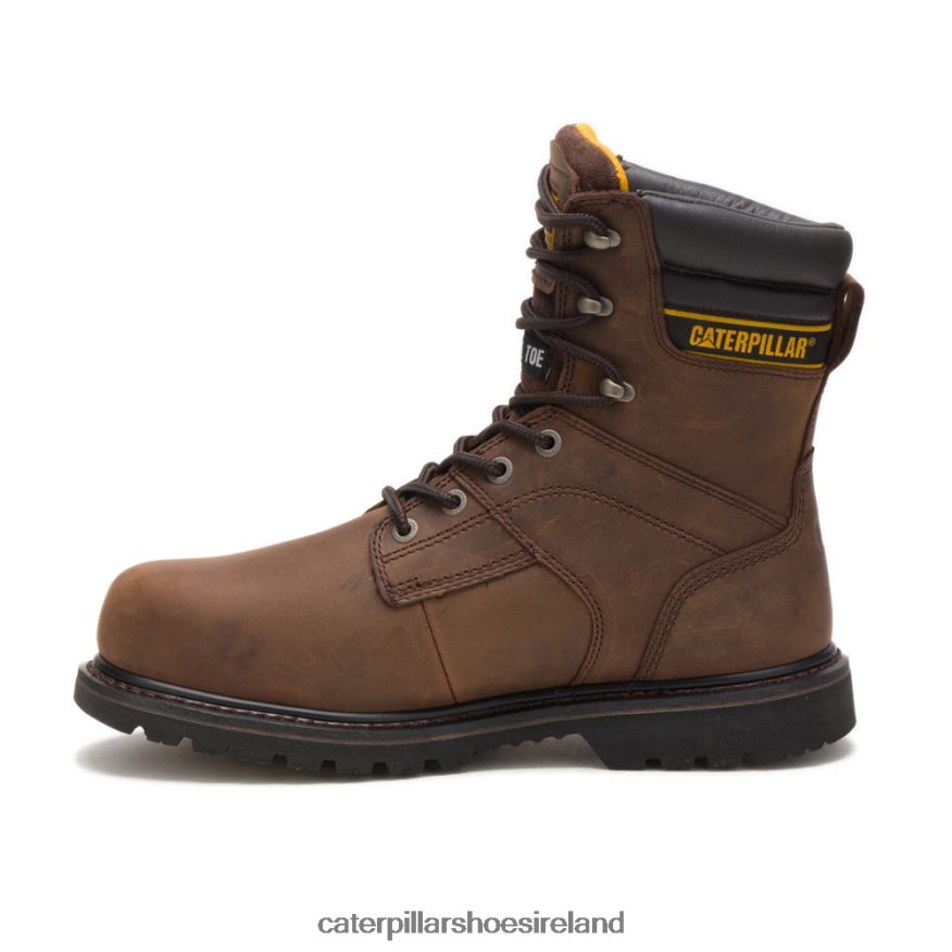 Caterpillar Salvo 8\" Waterproof Steel Toe Thinsulate Work Boot Men PL406268 Dark Brown | Work Boots
