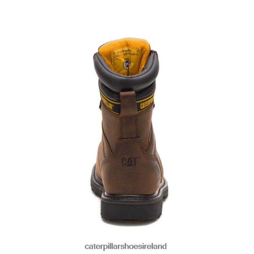 Caterpillar Salvo 8\" Waterproof Steel Toe Thinsulate Work Boot Men PL406268 Dark Brown | Work Boots