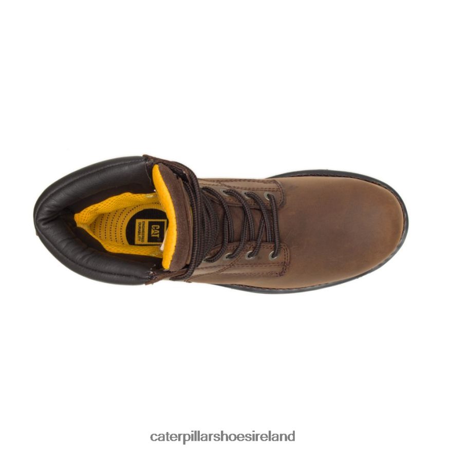 Caterpillar Salvo 8\" Waterproof Steel Toe Thinsulate Work Boot Men PL406268 Dark Brown | Work Boots