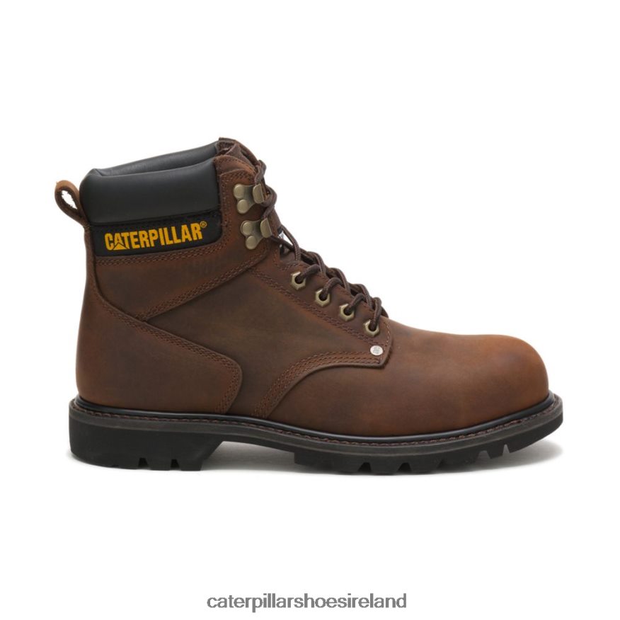 Caterpillar Second Shift Steel Toe Work Boot Men PL406216 Dark Brown | Work Boots