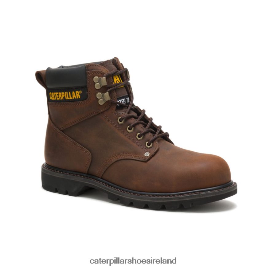Caterpillar Second Shift Steel Toe Work Boot Men PL406216 Dark Brown | Work Boots