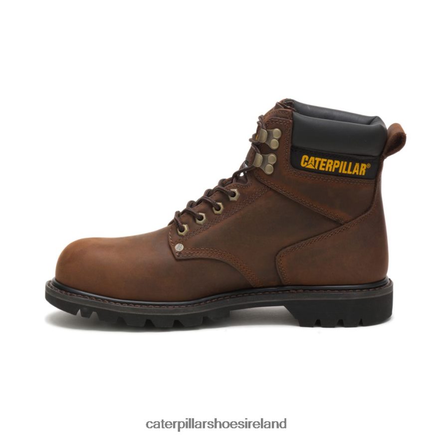 Caterpillar Second Shift Steel Toe Work Boot Men PL406216 Dark Brown | Work Boots