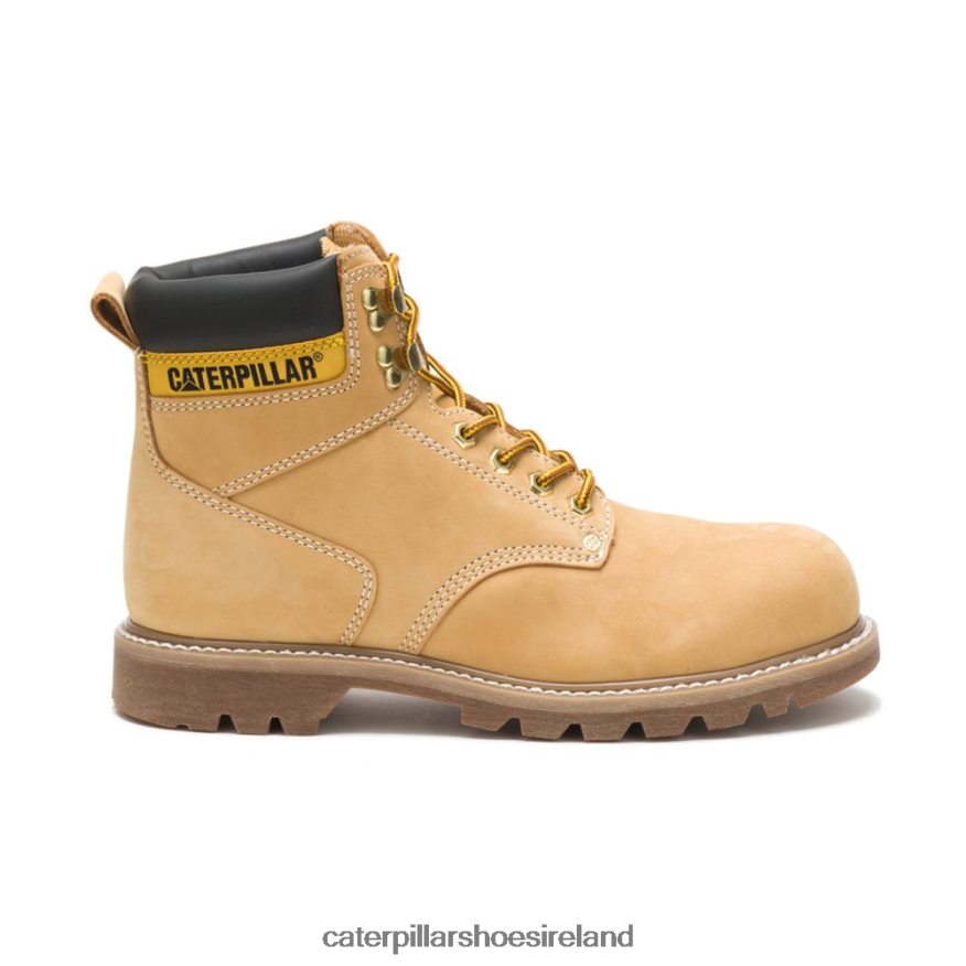 Caterpillar Second Shift Steel Toe Work Boot Men PL406218 Honey Nubuck | Work Boots