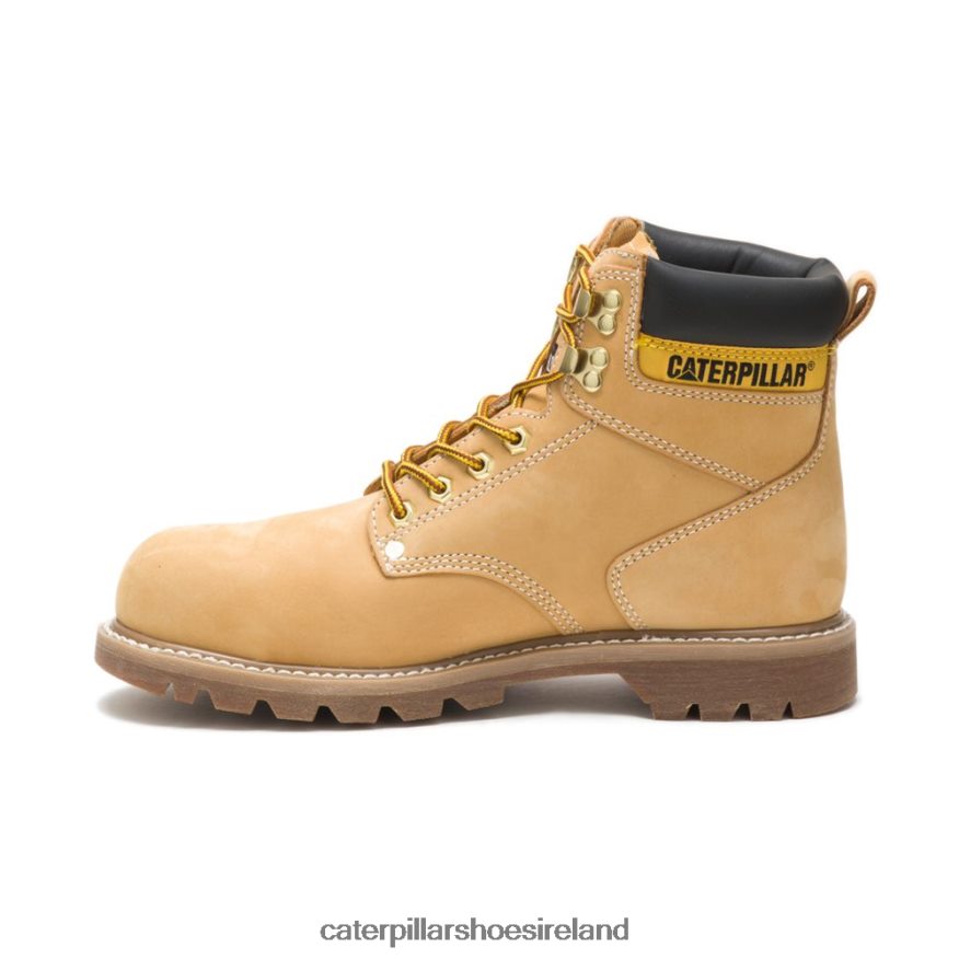 Caterpillar Second Shift Steel Toe Work Boot Men PL406218 Honey Nubuck | Work Boots