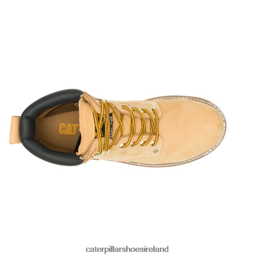 Caterpillar Second Shift Steel Toe Work Boot Men PL406218 Honey Nubuck | Work Boots