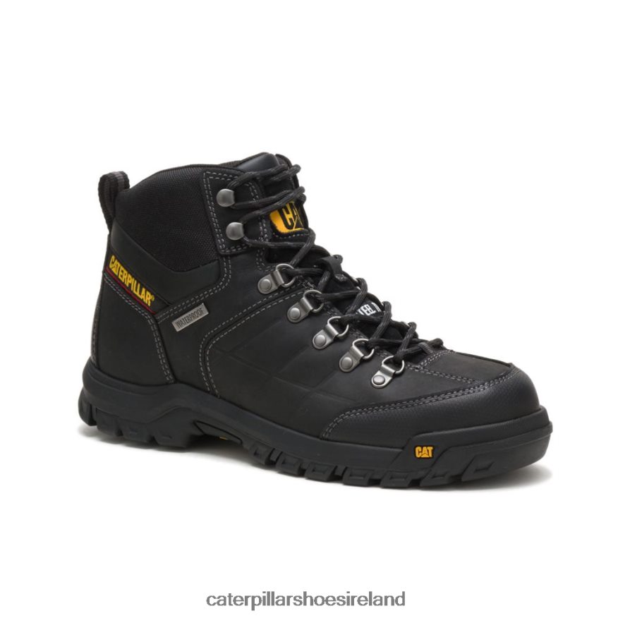 Caterpillar Threshold Waterproof Steel Toe Work Boot Men PL406210 Black | Work Boots