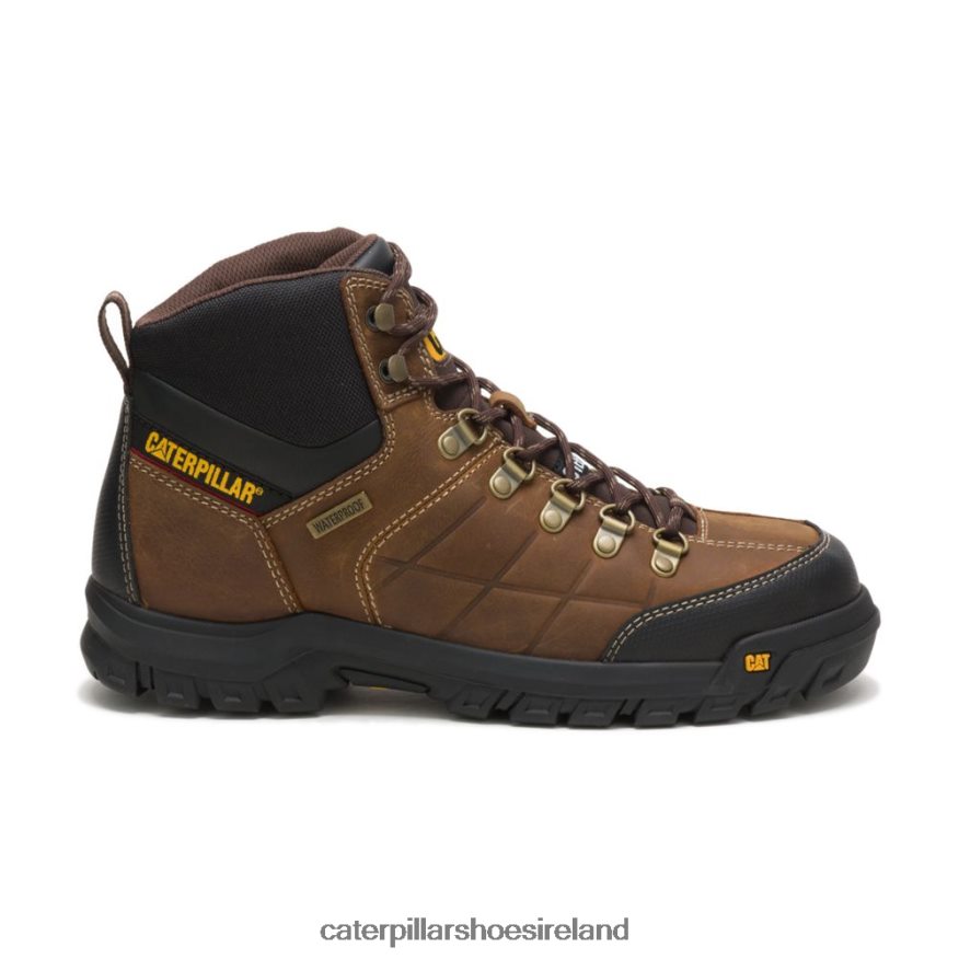 Caterpillar Threshold Waterproof Steel Toe Work Boot Men PL406211 Real Brown | Work Boots